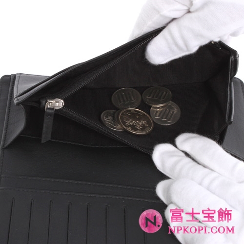 シャネル マトラッセライン エナメル 長財布 ブラック A31509